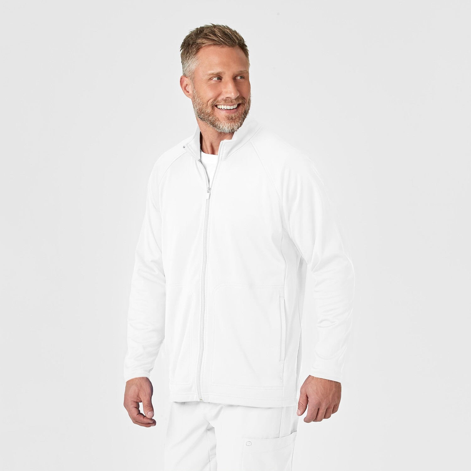 Felpa uomo 8309 zip white