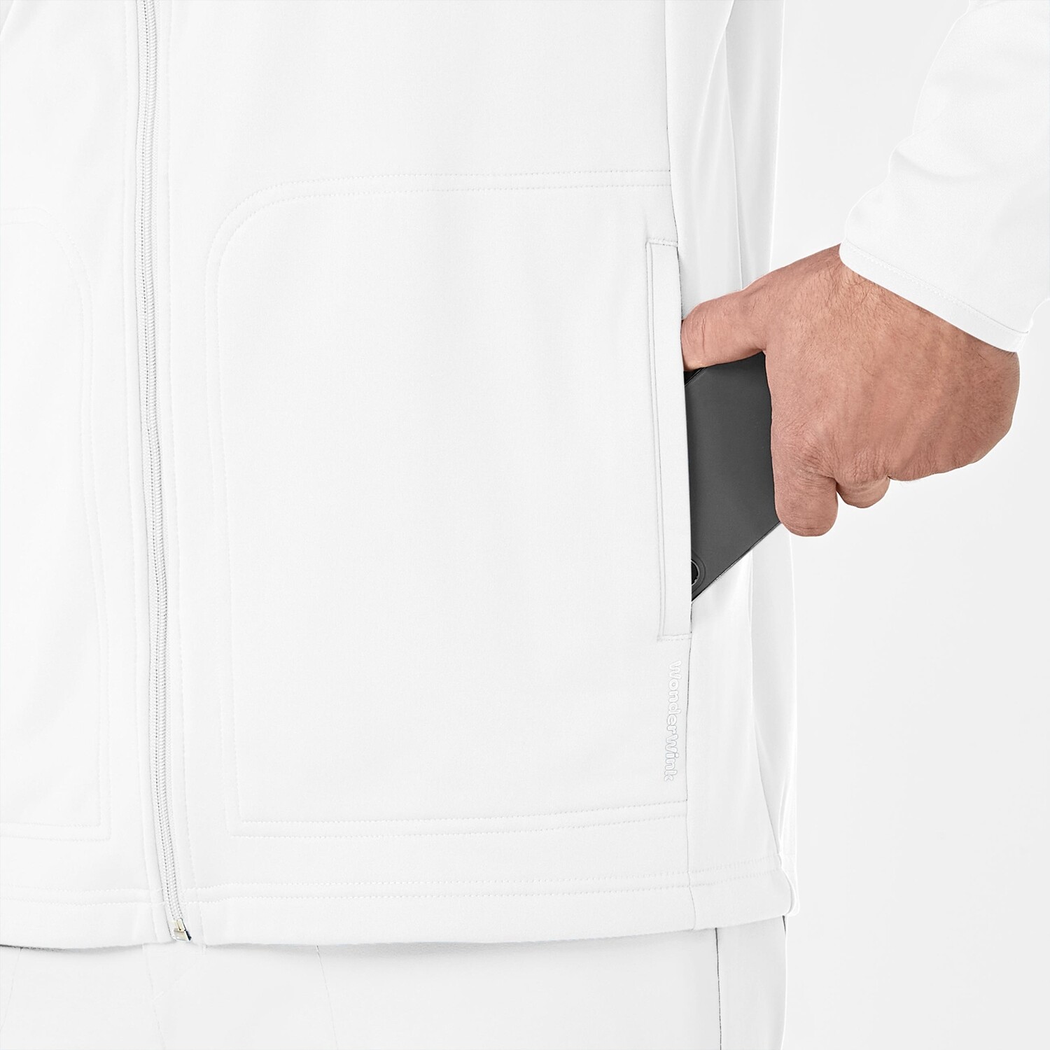 Felpa uomo 8309 zip white