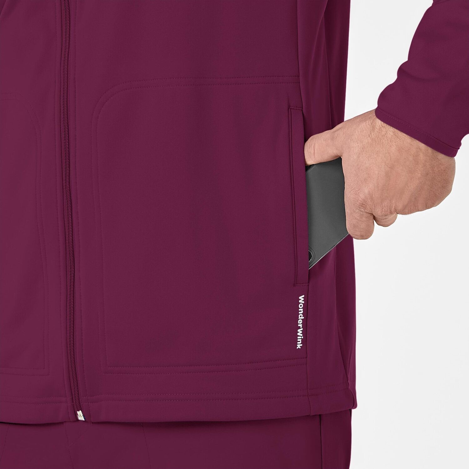 Felpa uomo 8309 zip wine
