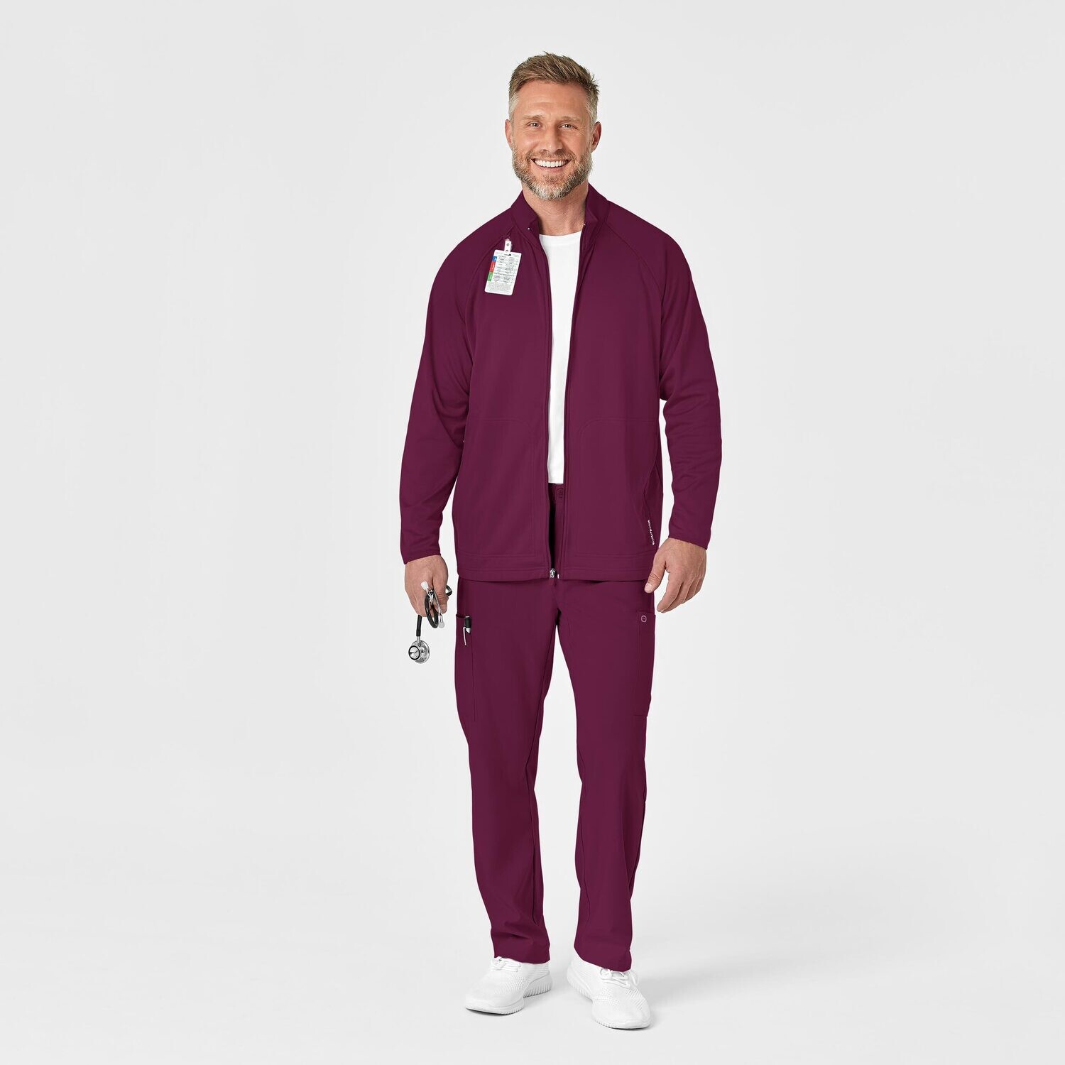 Felpa uomo 8309 zip wine