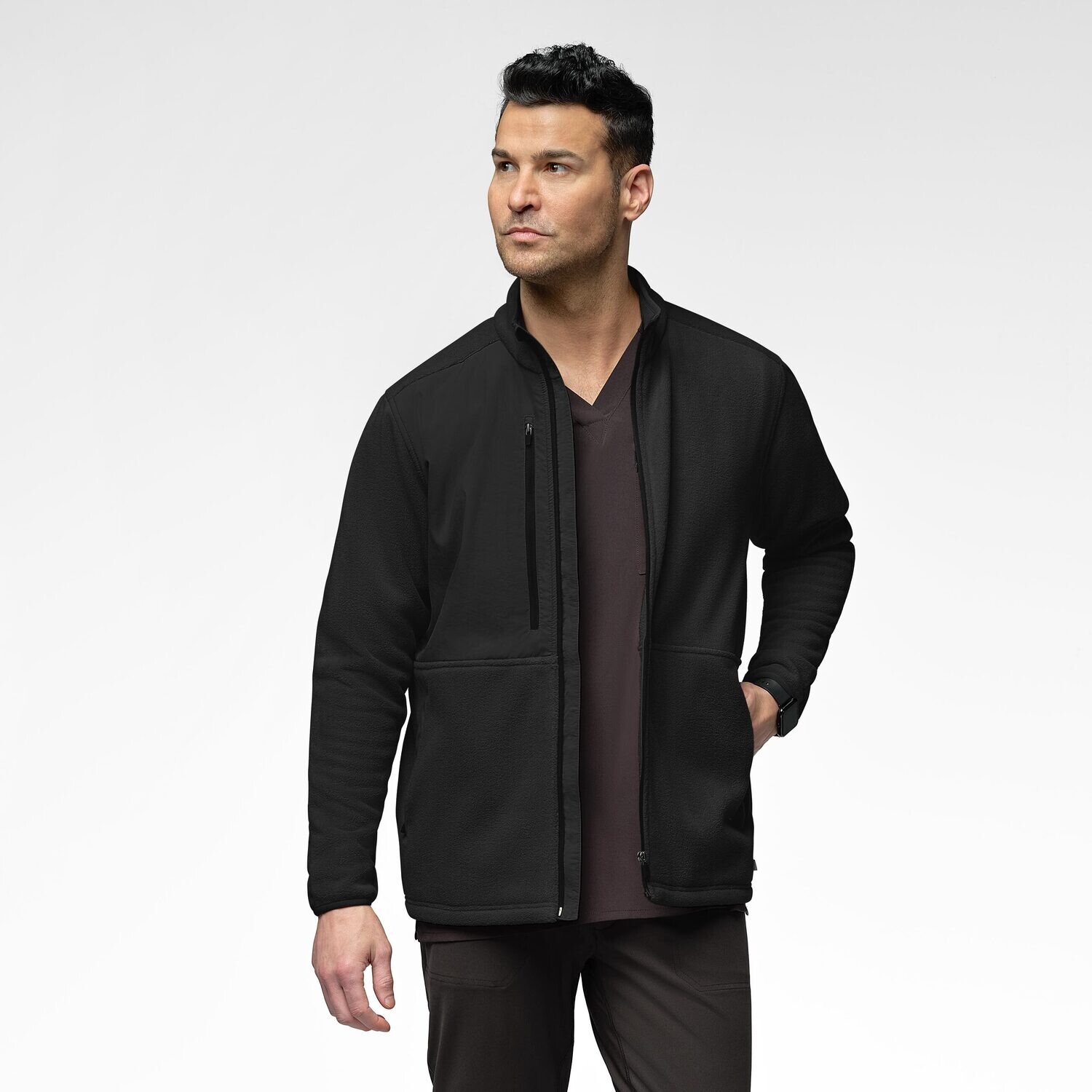 Felpa uomo 8009 zip black