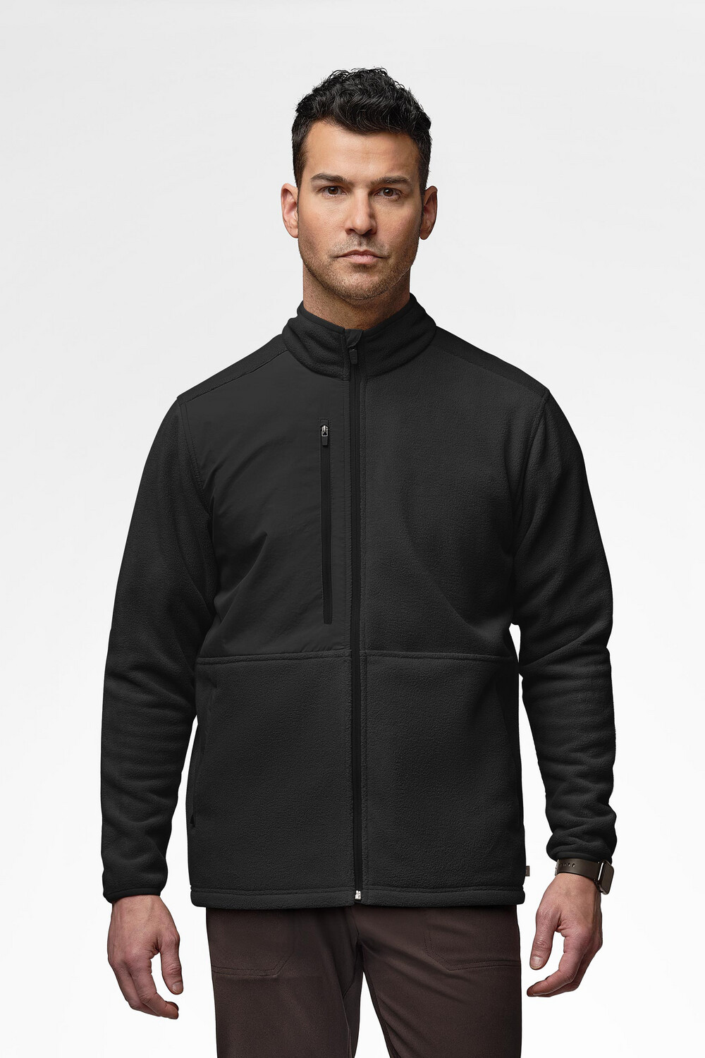 Felpa uomo 8009 zip black