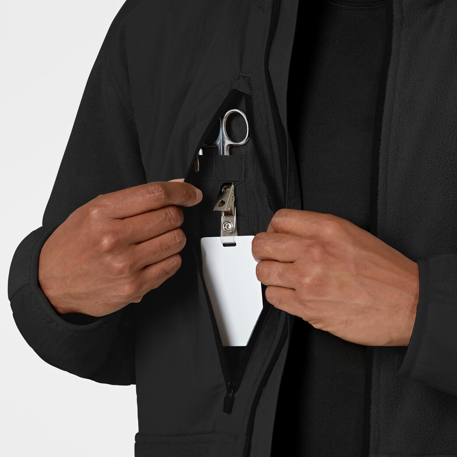 Felpa uomo 8009 zip black