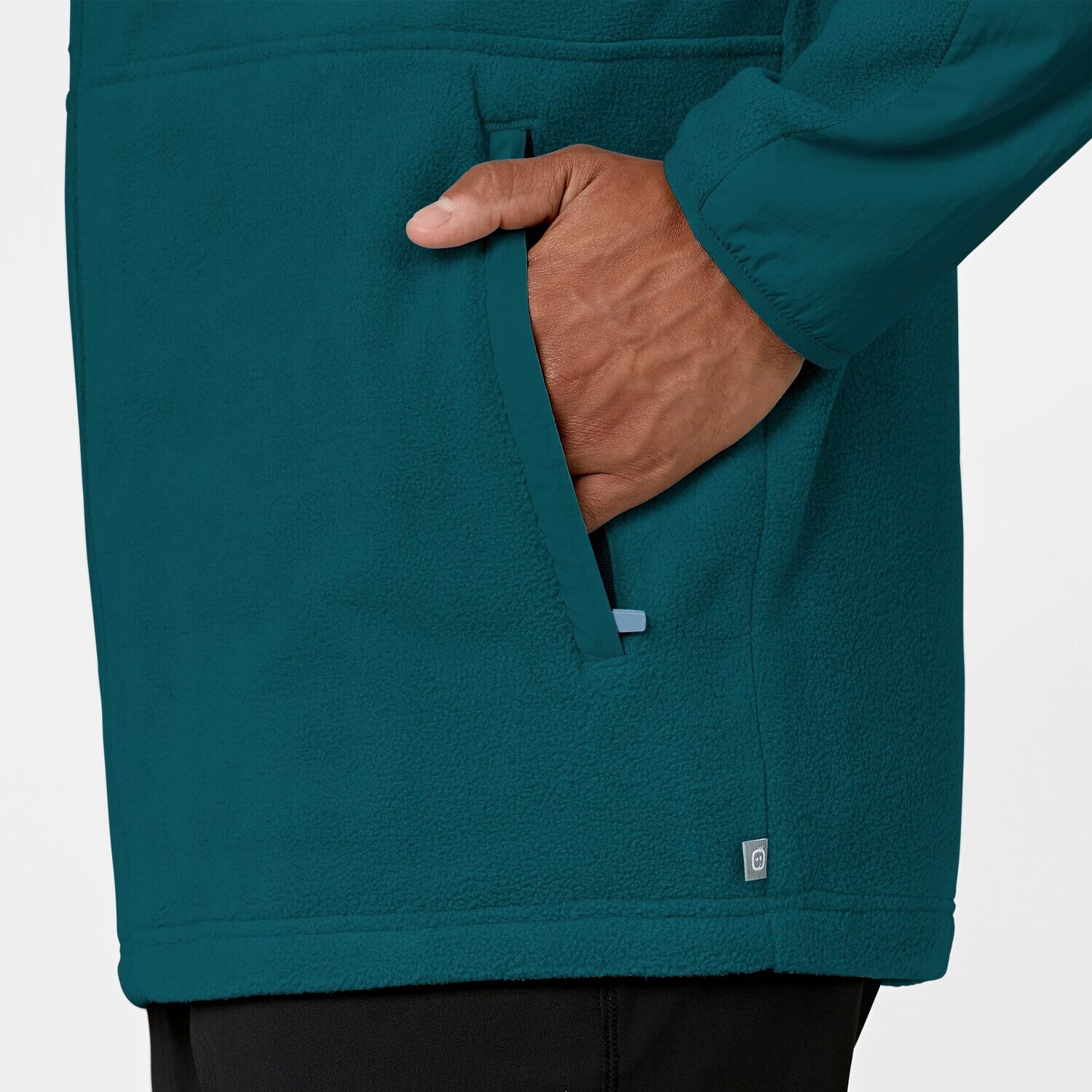 Felpa uomo 8009 zip caribbean blue