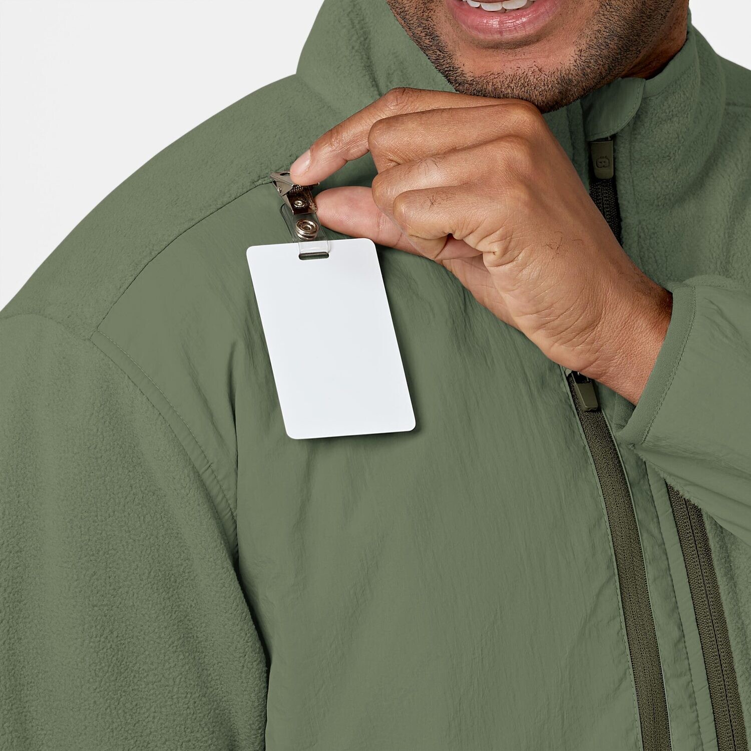 Felpa uomo 8009 zip olive