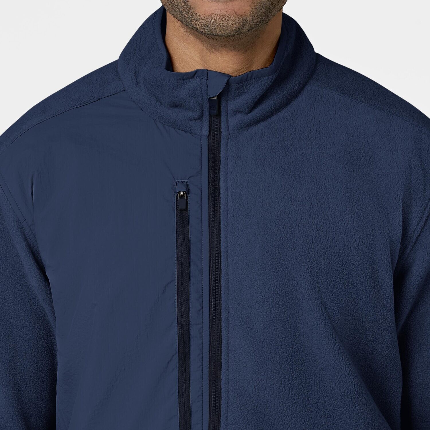Felpa uomo 8009 zip navy blue
