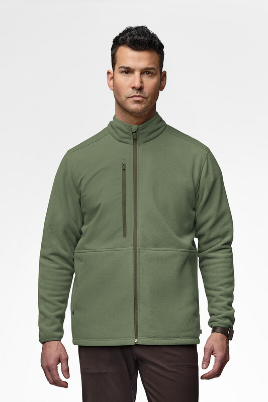 Felpa uomo 8009 zip olive