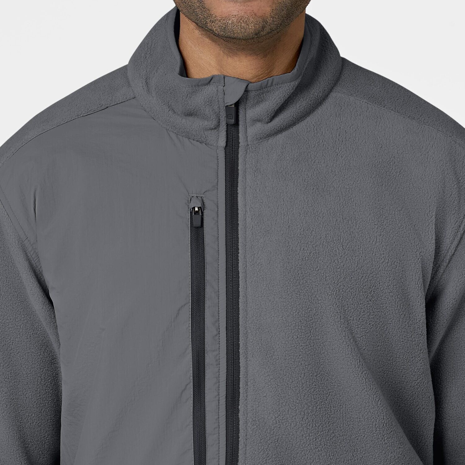 Felpa uomo 8009 zip pewter