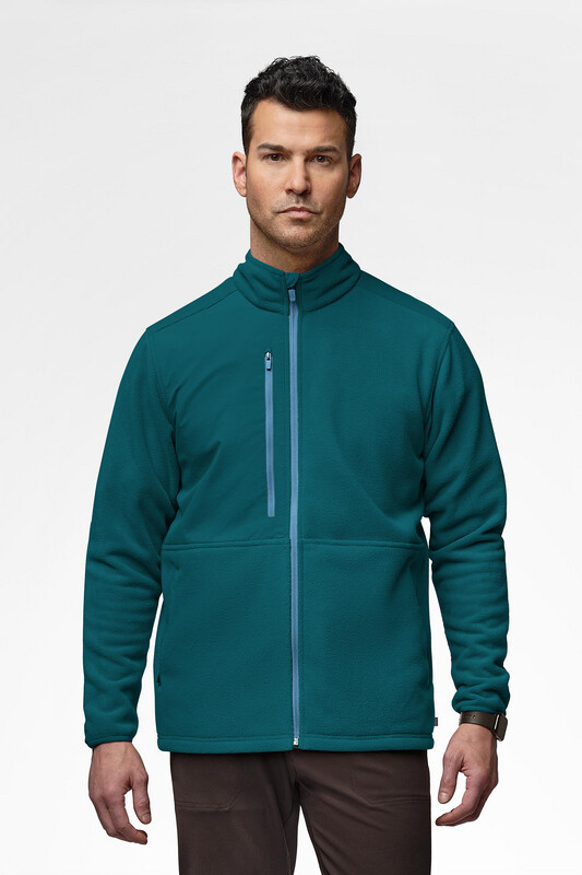Felpa uomo 8009 zip caribbean blue