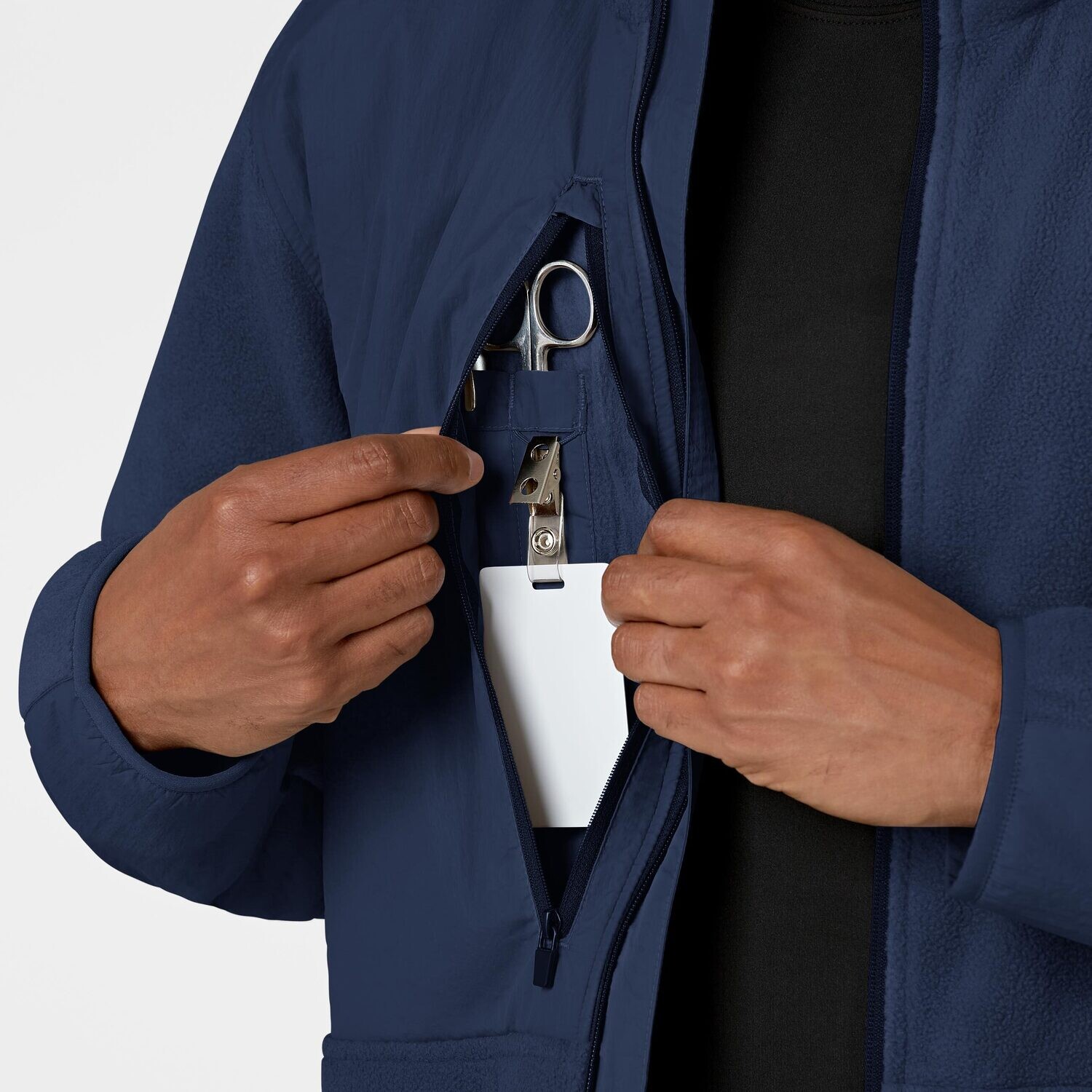Felpa uomo 8009 zip navy blue