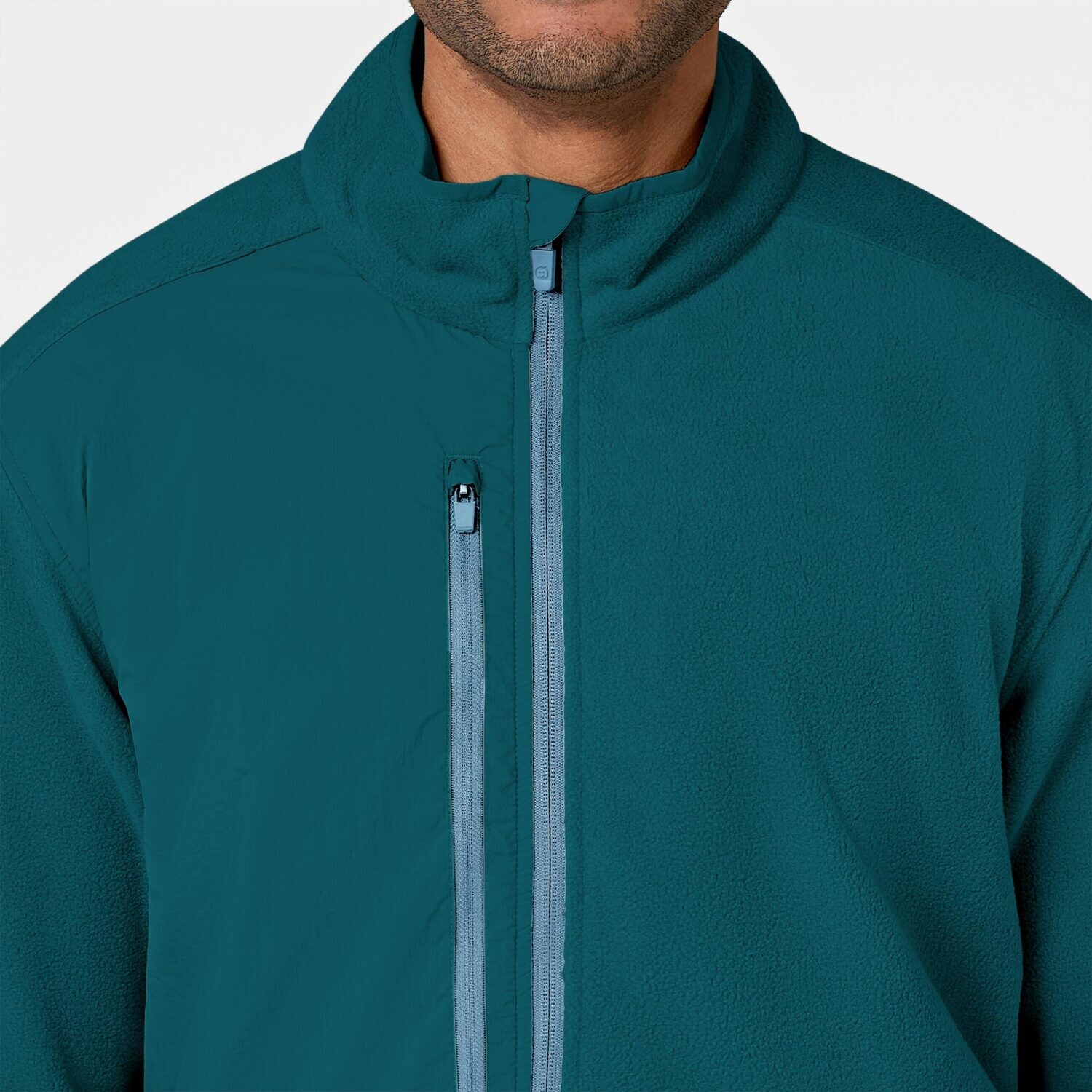 Felpa uomo 8009 zip caribbean blue