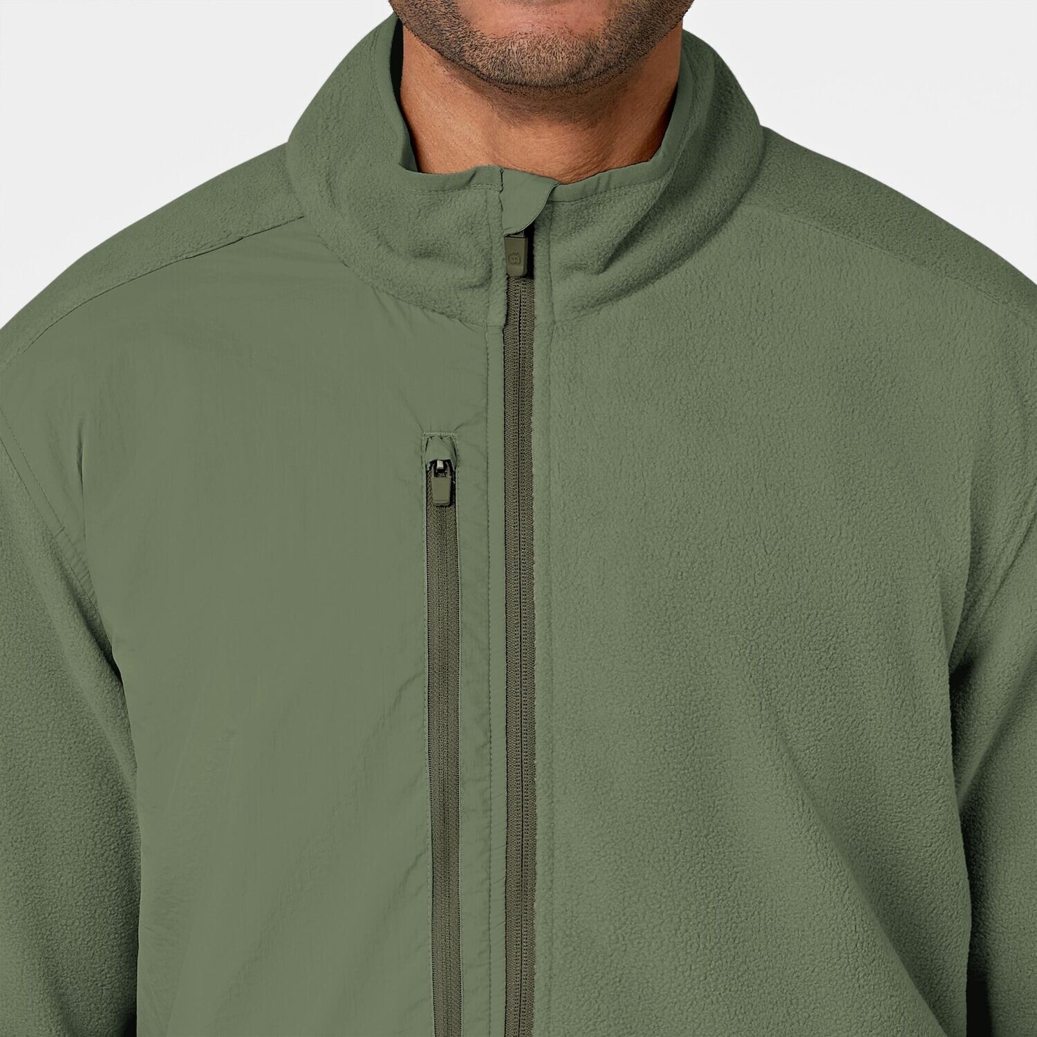 Felpa uomo 8009 zip olive