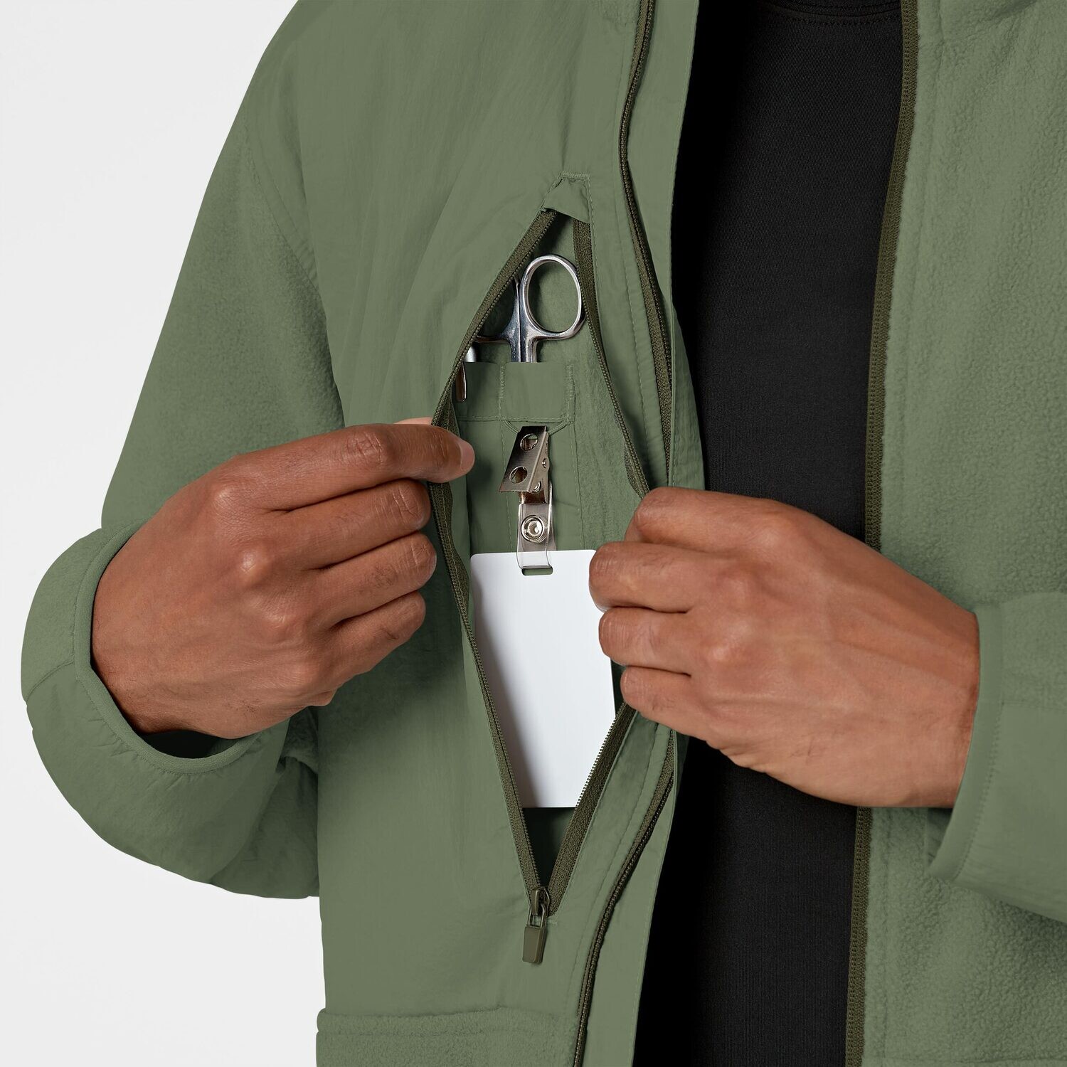 Felpa uomo 8009 zip olive