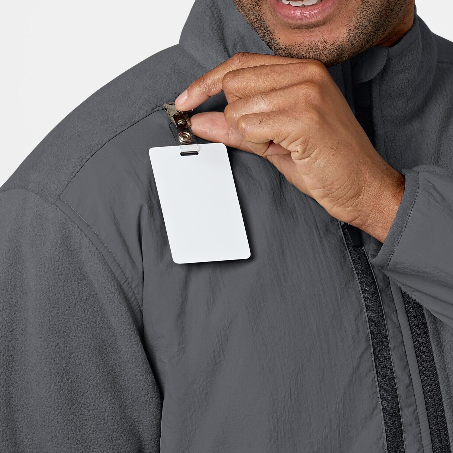 Felpa uomo 8009 zip pewter