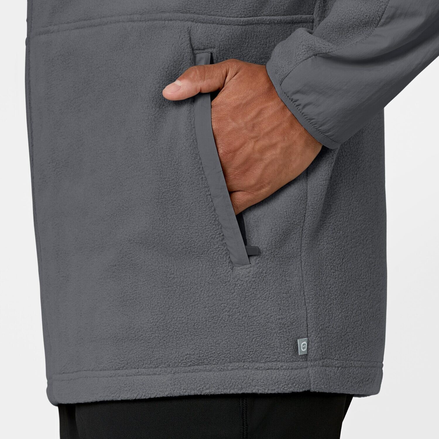 Felpa uomo 8009 zip pewter