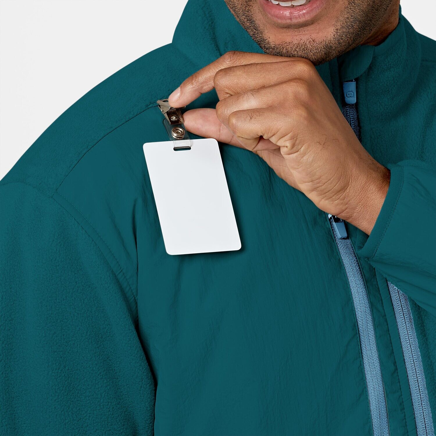 Felpa uomo 8009 zip caribbean blue