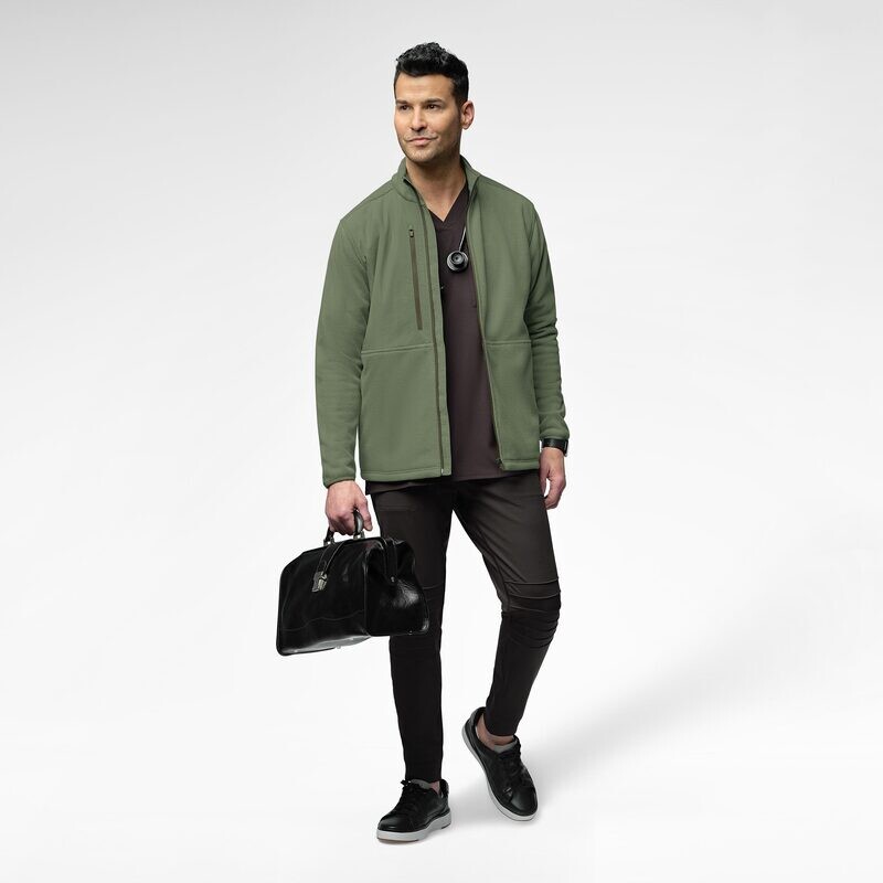 Felpa uomo 8009 zip olive