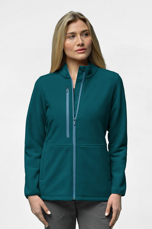 Felpa donna 8109 zip caribbean blue