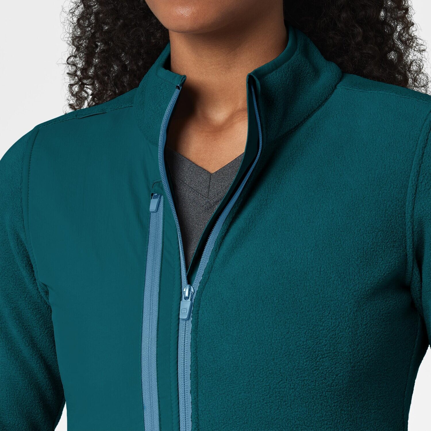Felpa donna 8109 zip caribbean blue