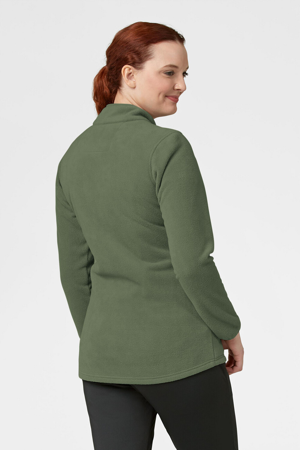 Felpa donna 8109 zip olive