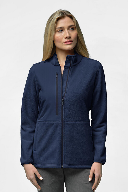 Felpa donna 8109 zip navy blue
