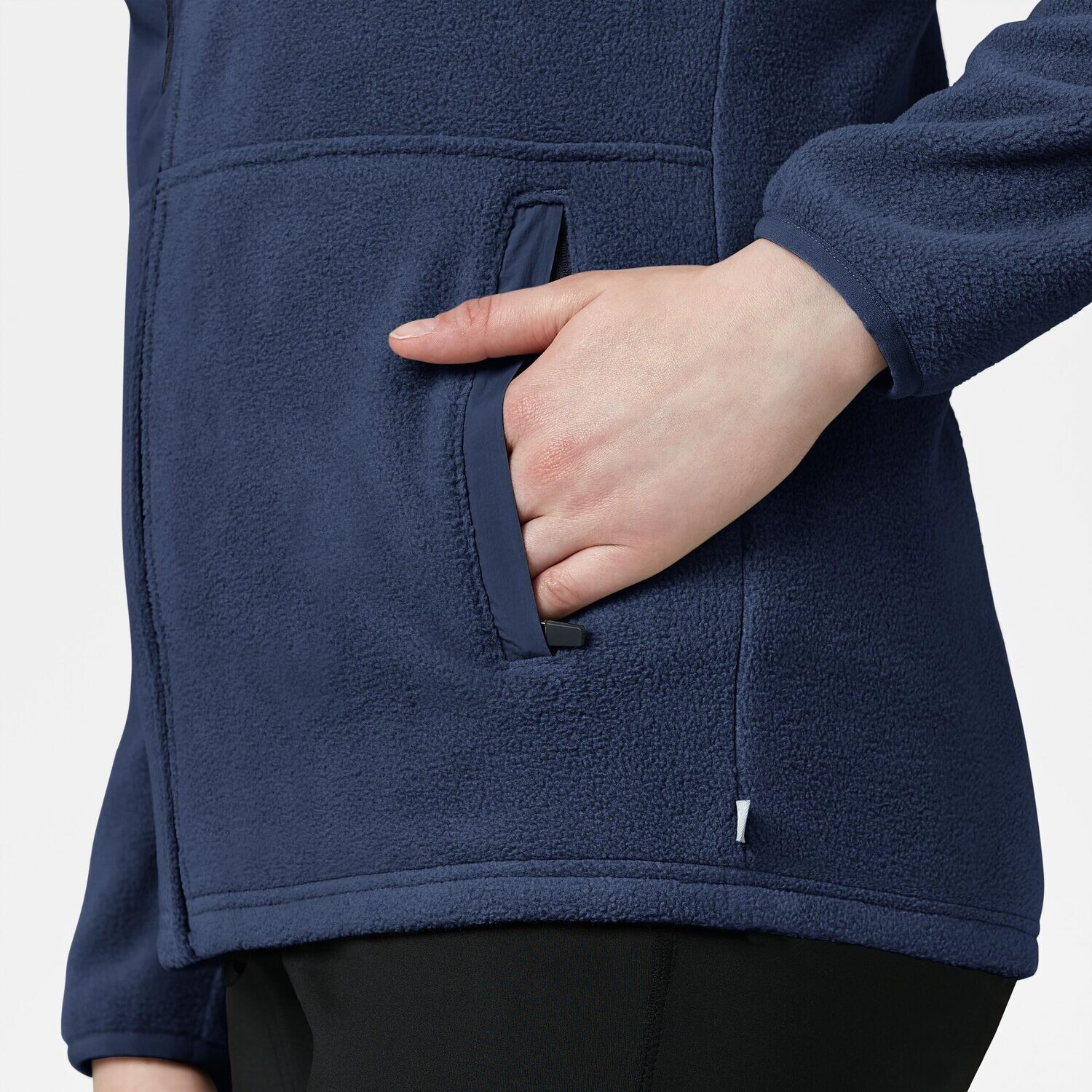 Felpa donna 8109 zip navy blue