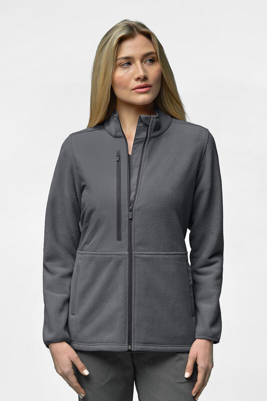 Felpa donna 8109 zip pewter