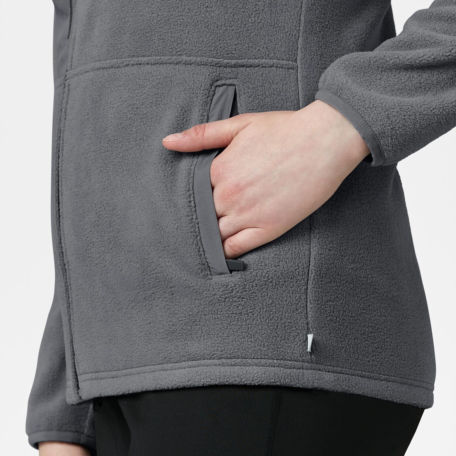 Felpa donna 8109 zip pewter