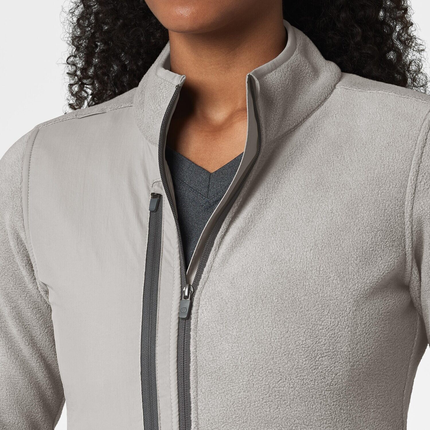 Felpa donna 8109 zip taupe