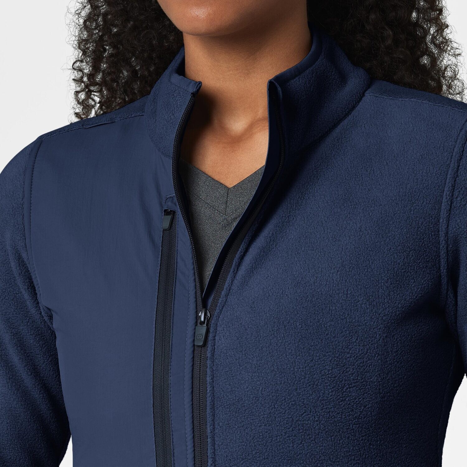 Felpa donna 8109 zip navy blue