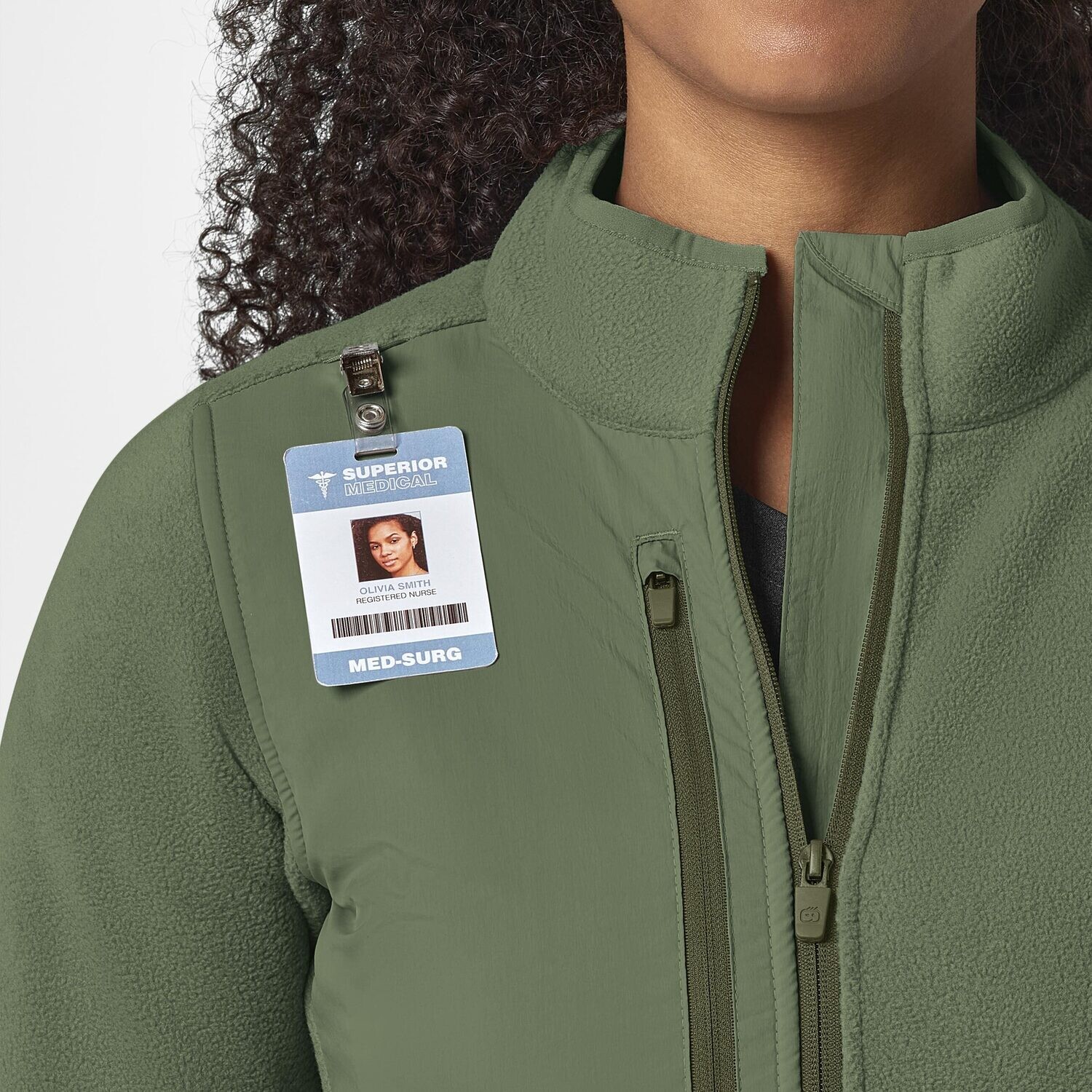 Felpa donna 8109 zip olive