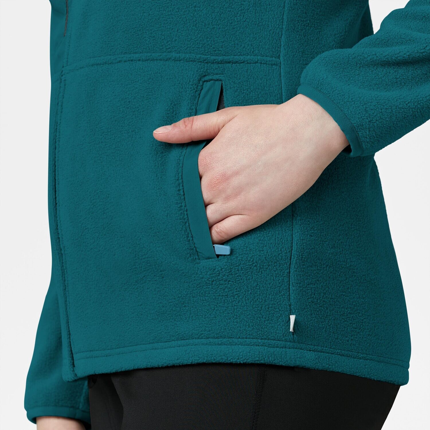 Felpa donna 8109 zip caribbean blue