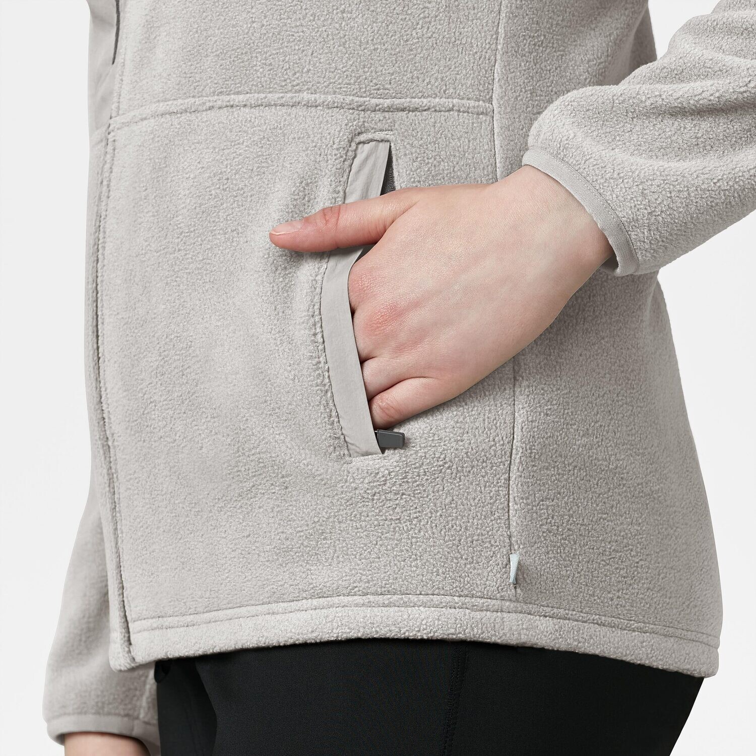 Felpa donna 8109 zip taupe