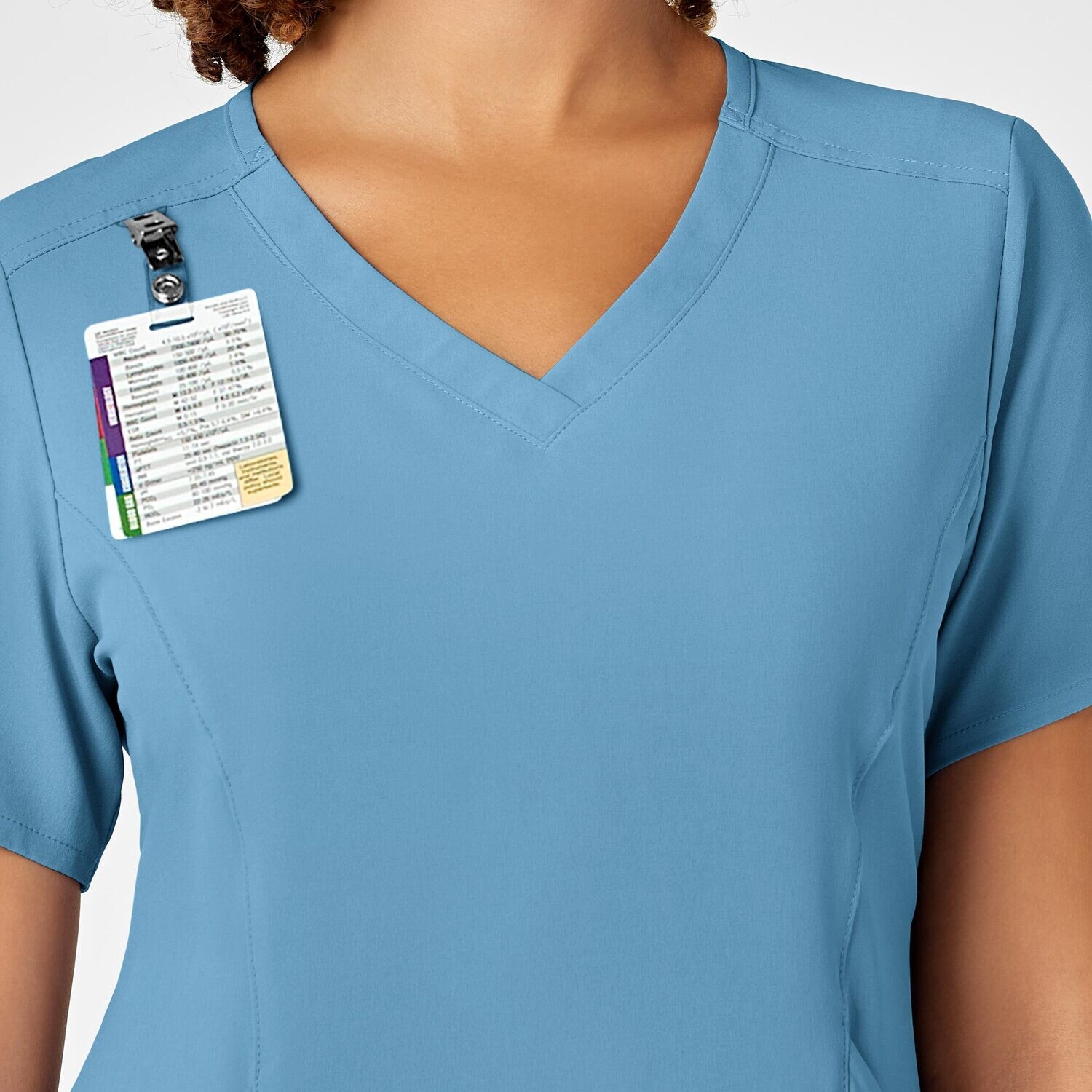 Casacca donna 6134 scollo a V bay blue