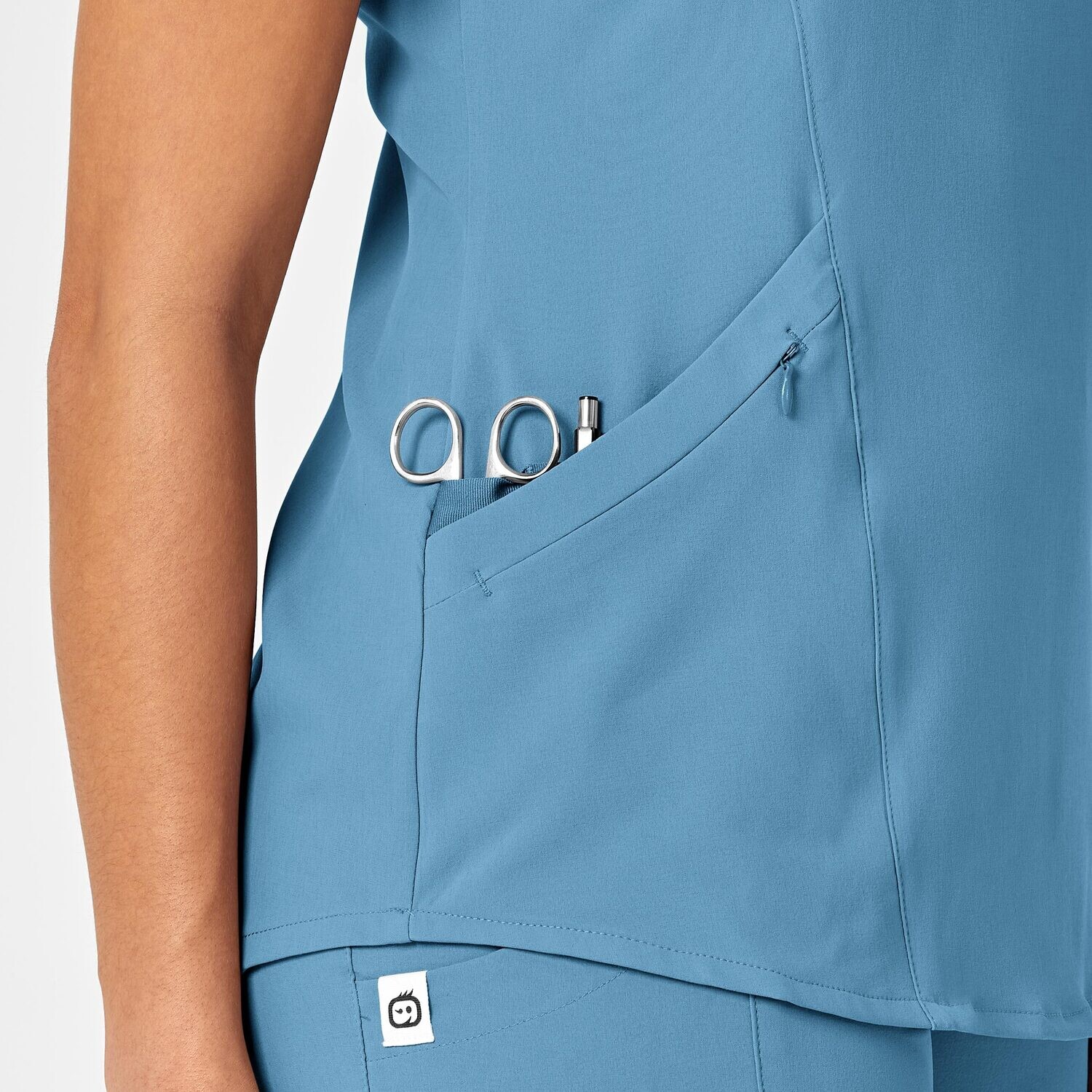 Casacca donna 6134 scollo a V bay blue