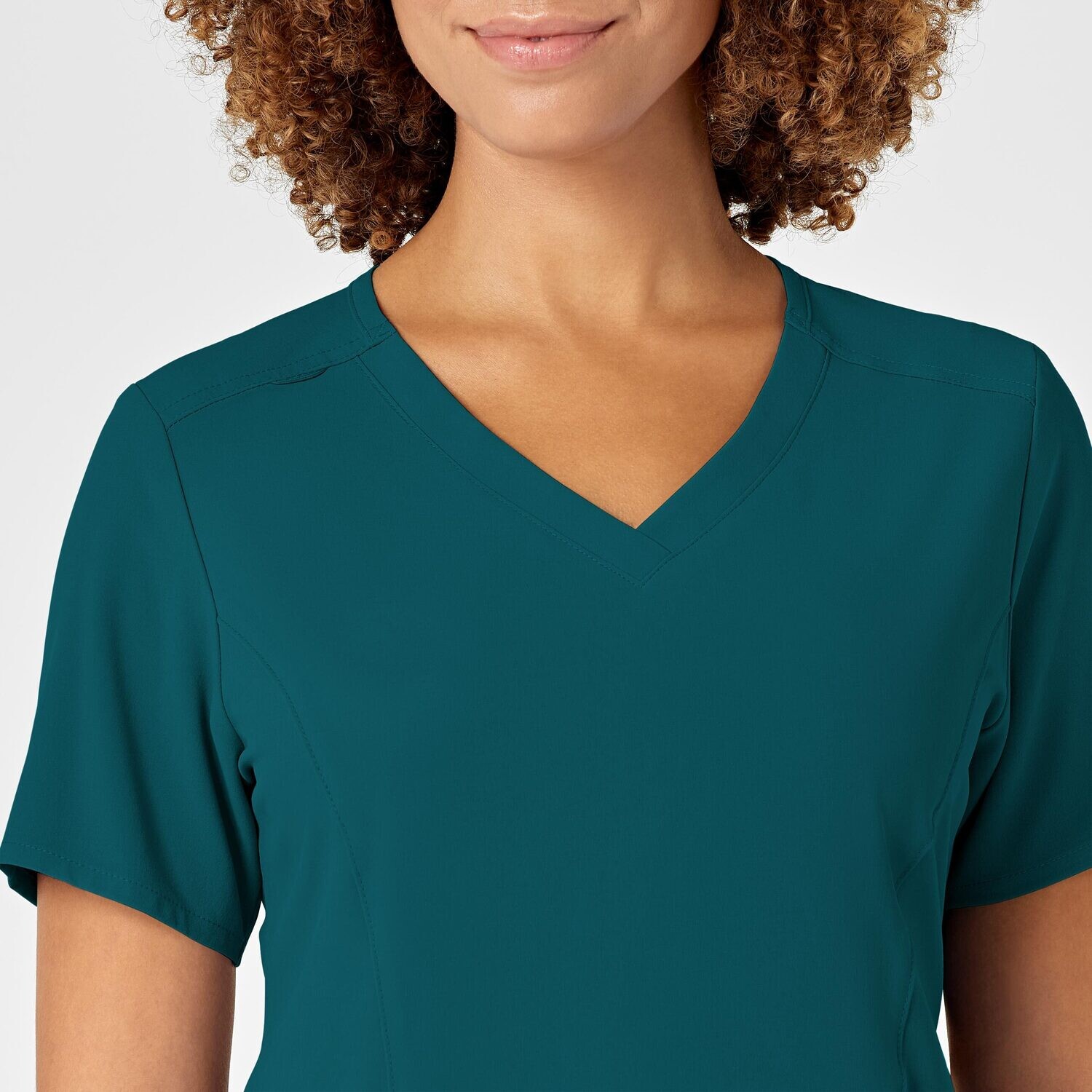 Casacca donna 6134 scollo a V caribbean blue