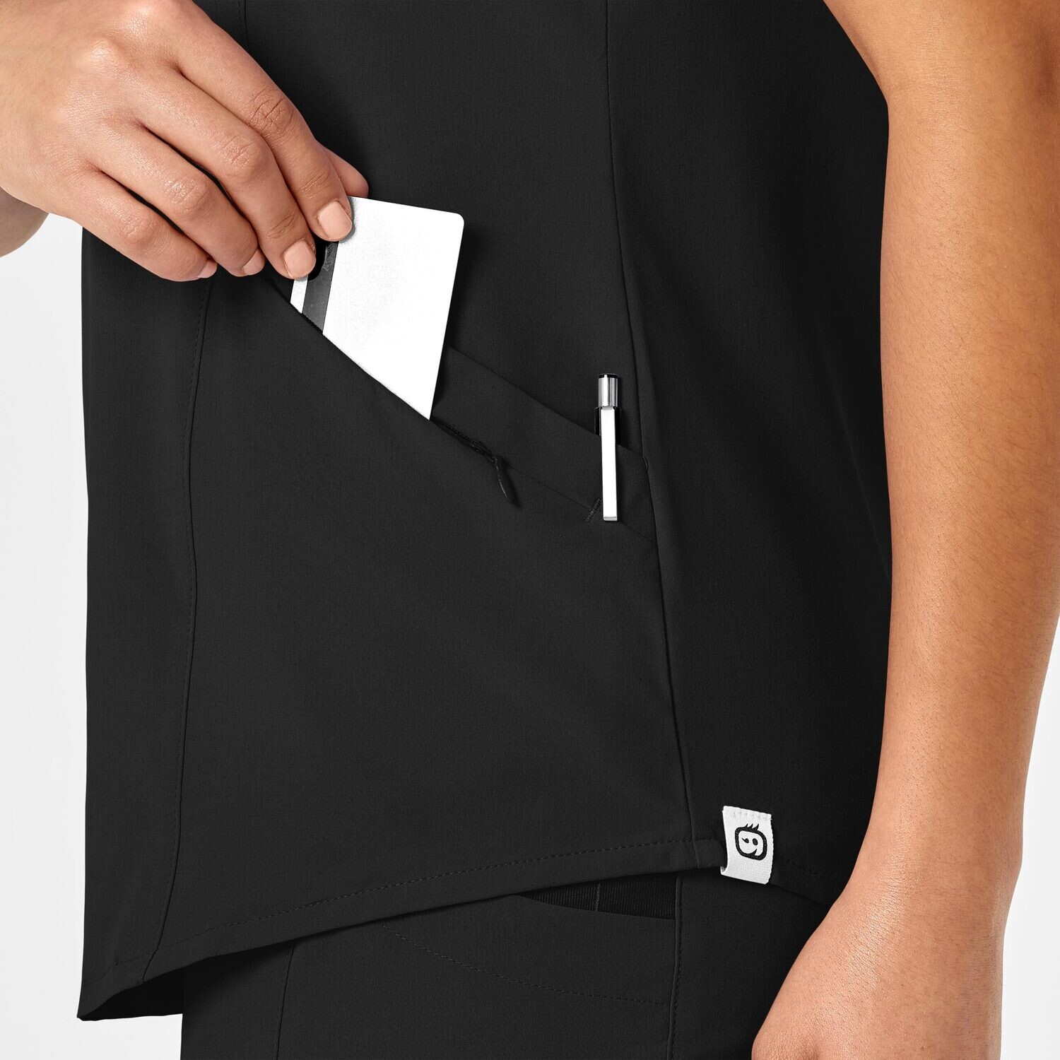 Casacca donna 6134 scollo a V black