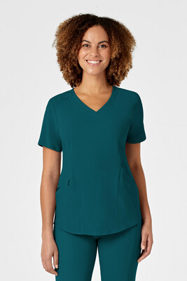 Casacca donna 6134 scollo a V caribbean blue