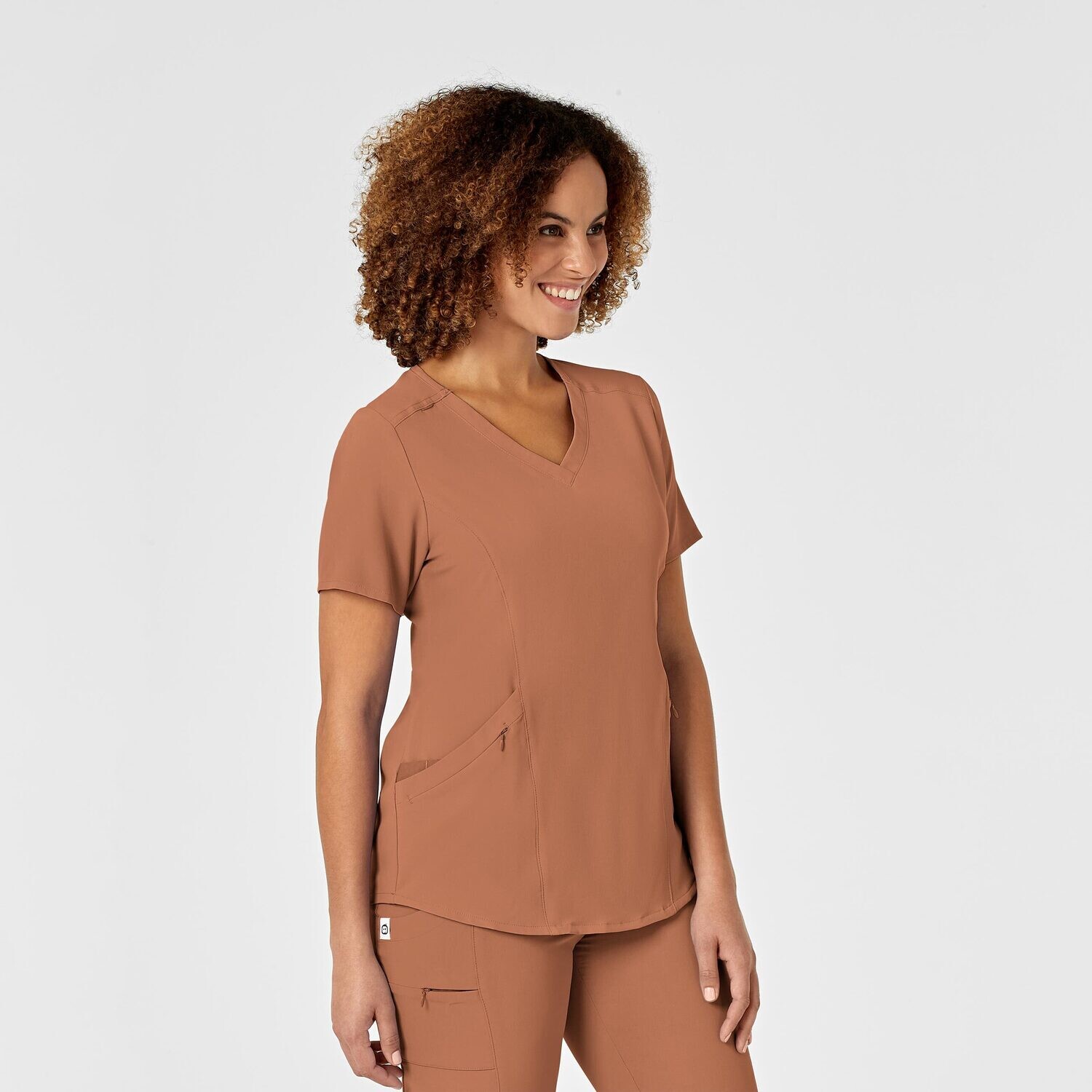 Casacca donna 6134 scollo a V clay