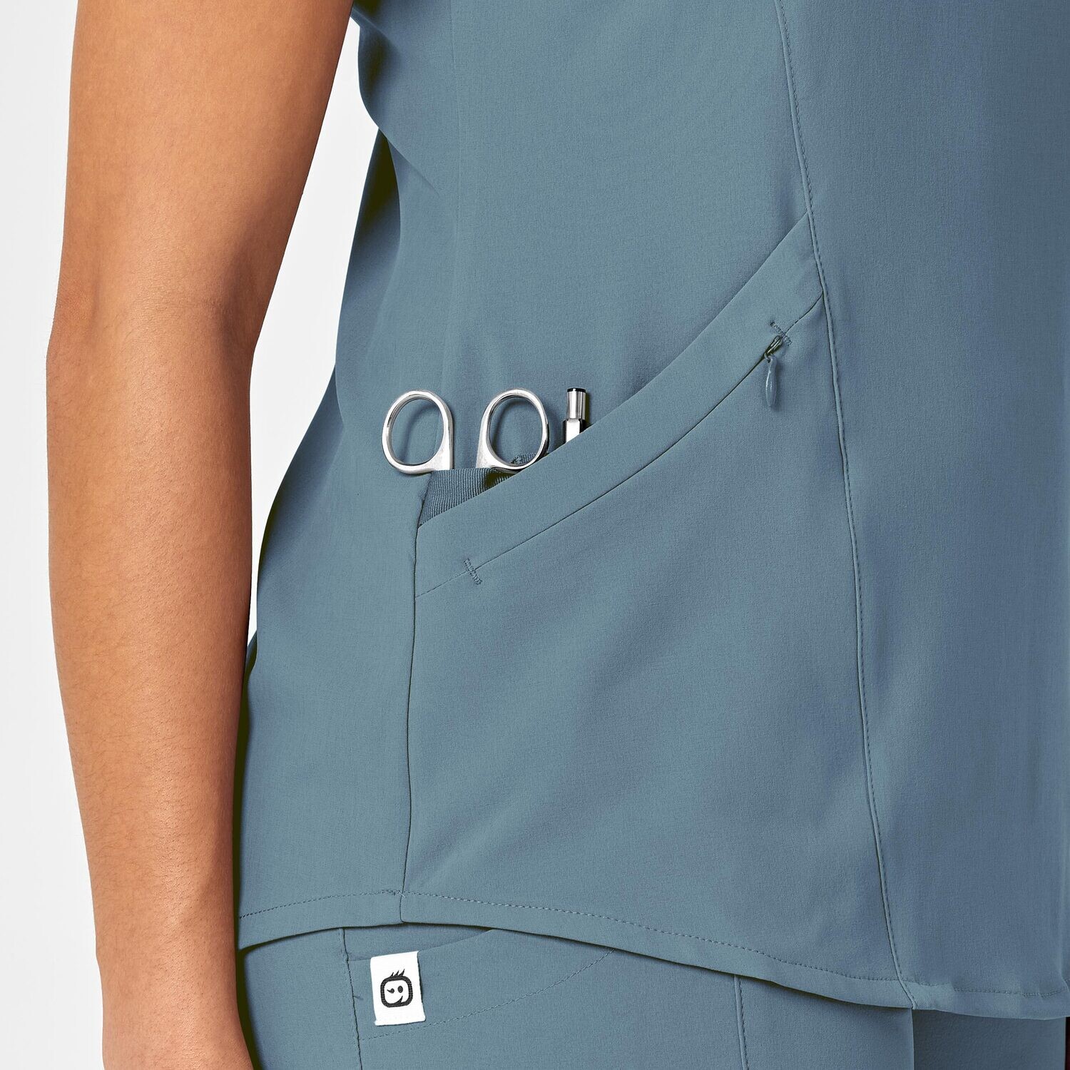 Casacca donna 6134 scollo a V elemental blue