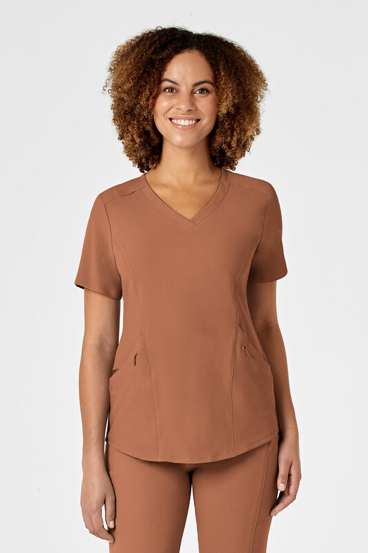 Casacca donna 6134 scollo a V clay
