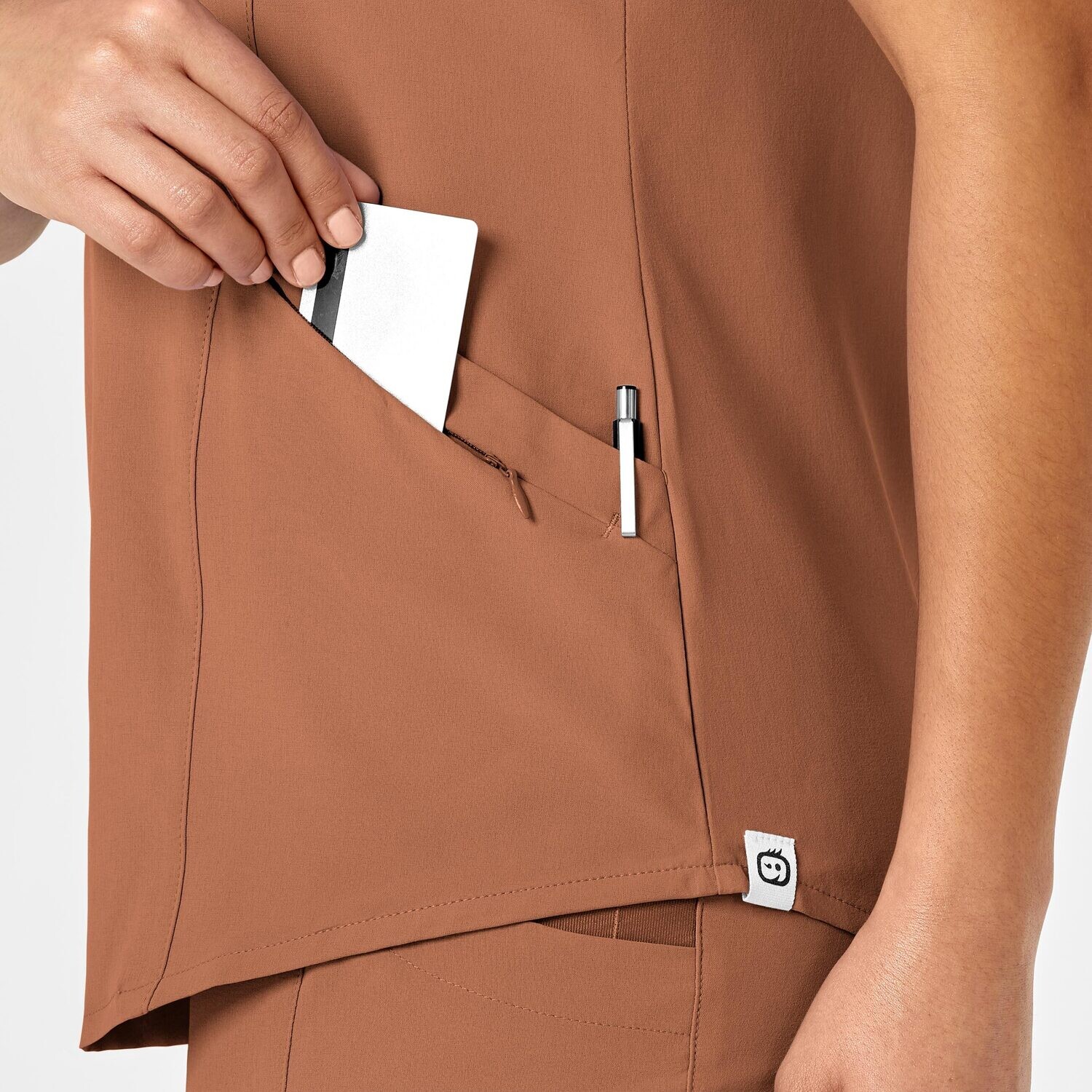 Casacca donna 6134 scollo a V clay