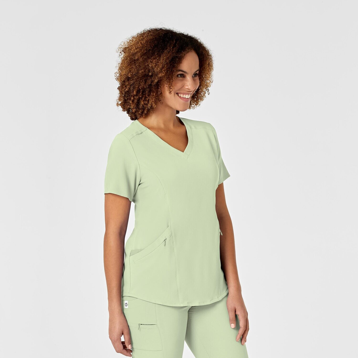 Casacca donna 6134 scollo a V fresh mint