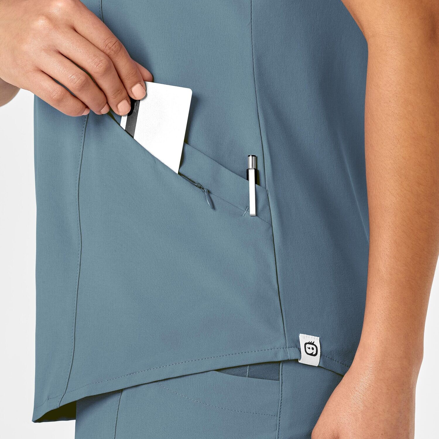 Casacca donna 6134 scollo a V elemental blue