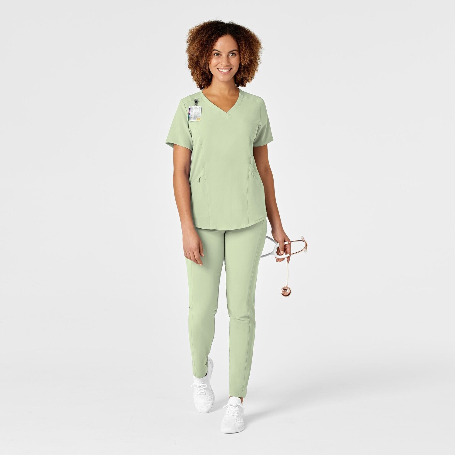 Casacca donna 6134 scollo a V fresh mint