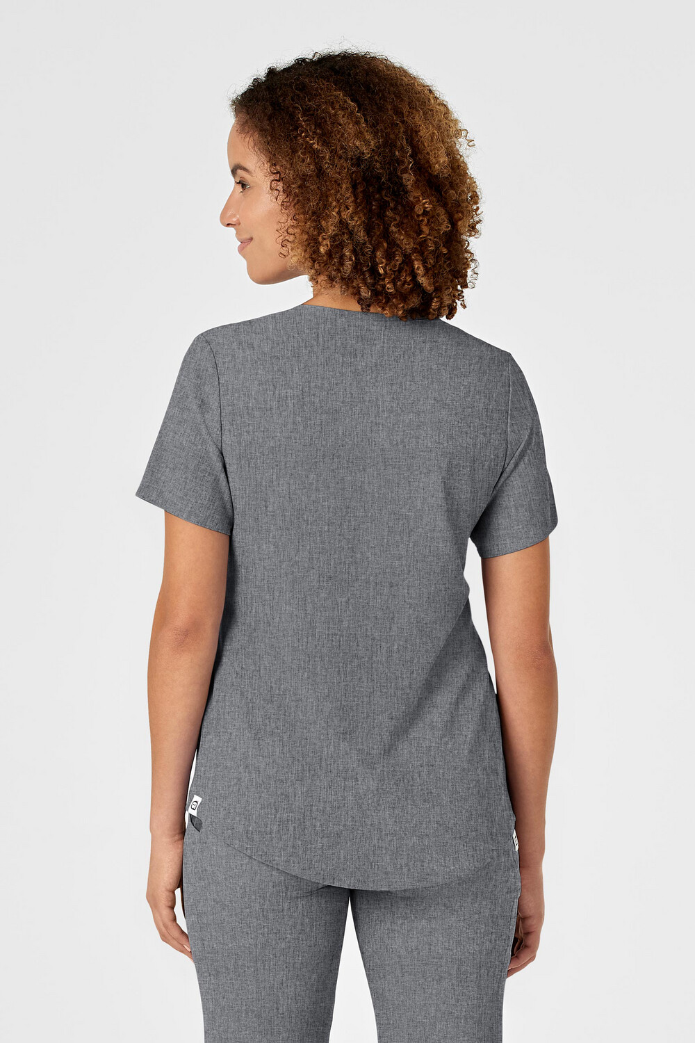 Casacca donna 6134 scollo a V grey heather