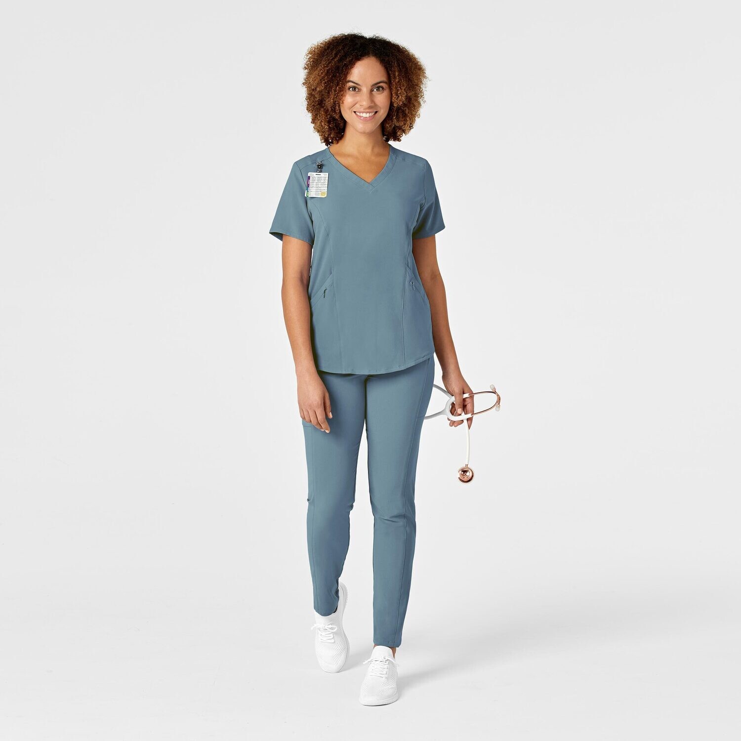 Casacca donna 6134 scollo a V elemental blue