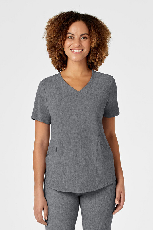 Casacca donna 6134 scollo a V grey heather