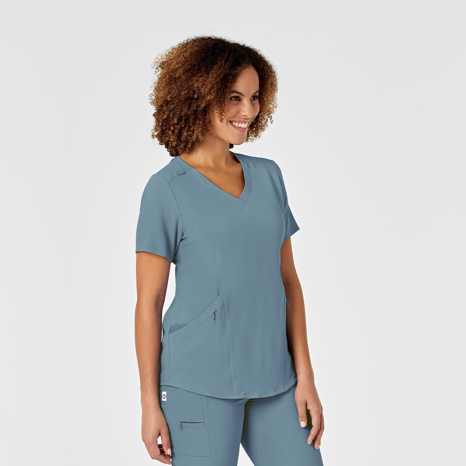 Casacca donna 6134 scollo a V elemental blue