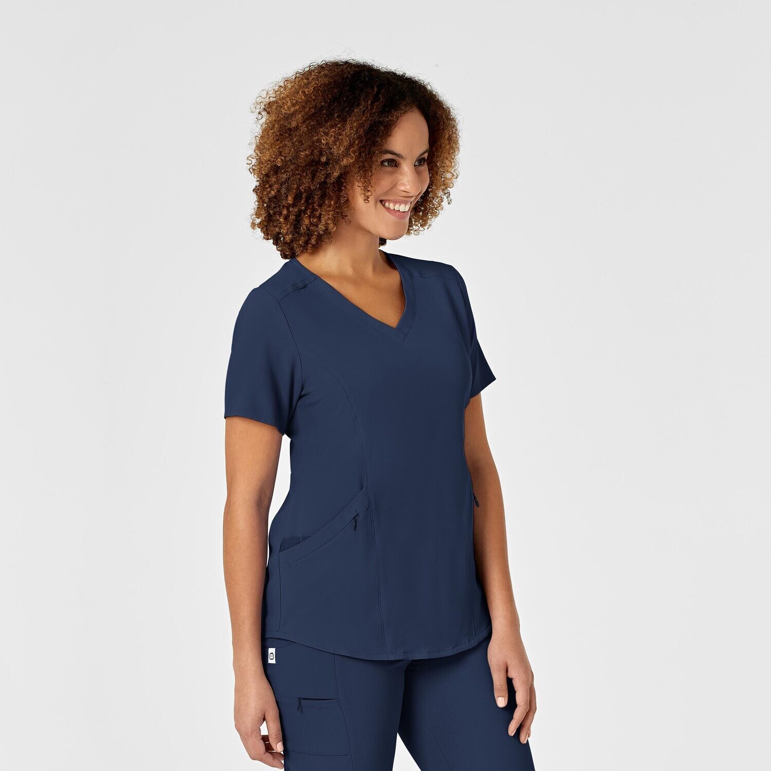 Casacca donna 6134 scollo a V navy blue